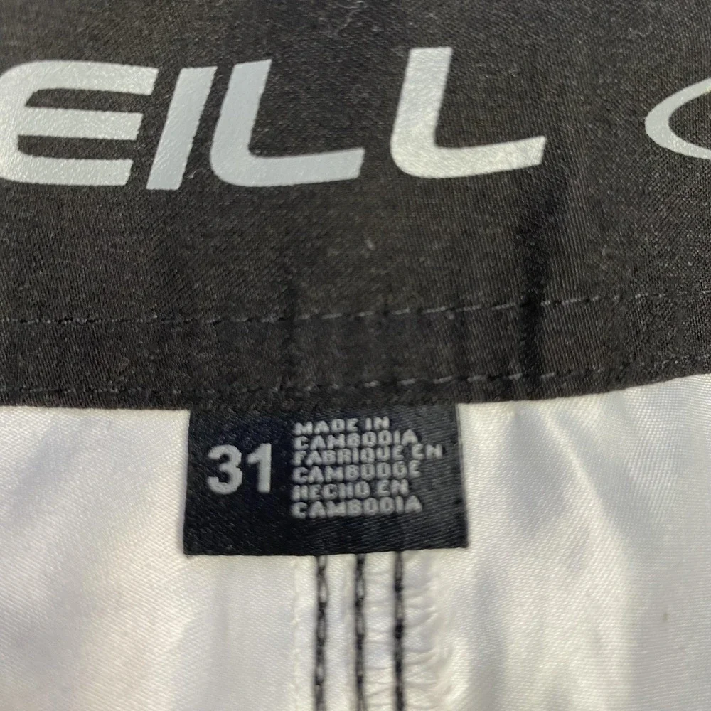 O'Neill Shorts‎ Mens 31 Red Blue White Striped Boardshorts Swim Trunks Pocket